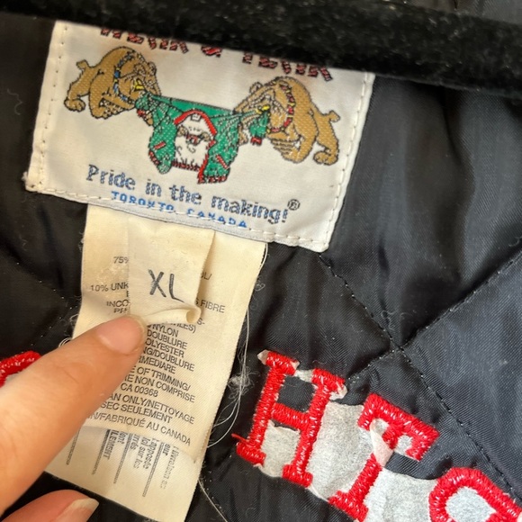 Avon Sportswear Wear & Tear Vintage Wool `North York Soccer team’ Varsity Jacket - Picture 15 of 16